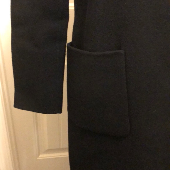 Marvin Richards Black Wool Coat Size 8 - Picture 3 of 13